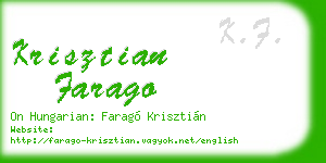 krisztian farago business card