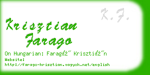 krisztian farago business card